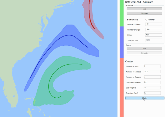 Clustering Result of Streamline Data