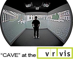 Person inside a VR cave